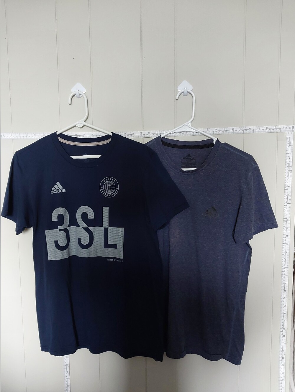adidas Men's Navy & Graphic 3SL Tee - Dual Pack Size M